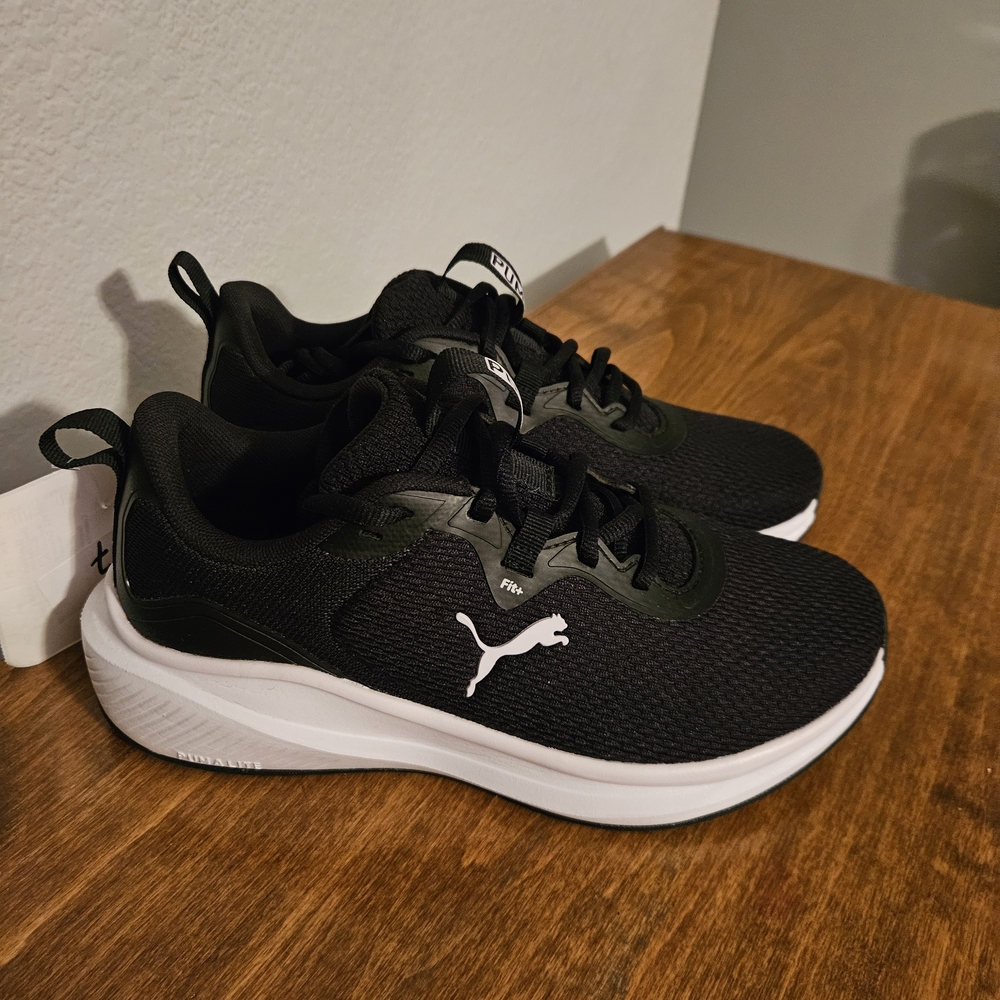 Puma Black and White Sneakers.  Womens Size 8